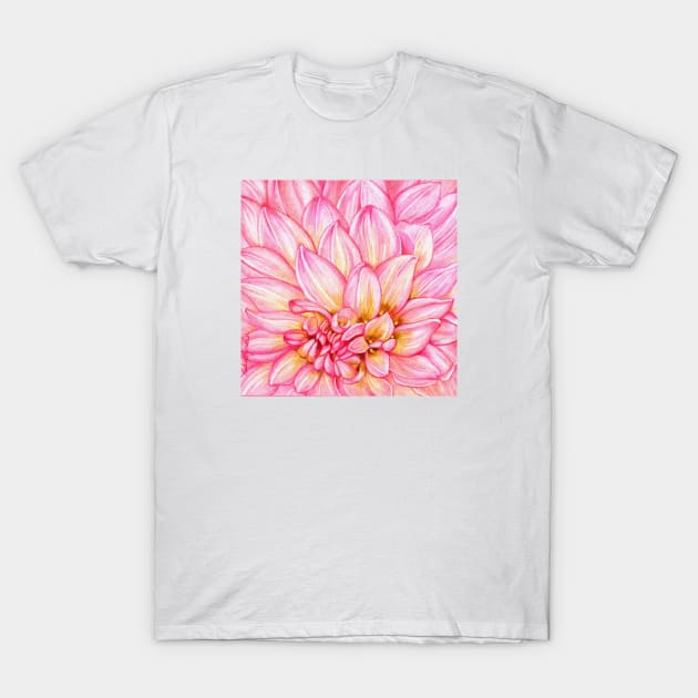 Chrysanthemum in Pink T-Shirt by KatareyDesigns